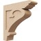Ekena Millwork 5"W x 20"D x 20"H Thin Mayflower Rough Cedar Woodgrain TimberThane Corbel, Primed Tan CORUR05X20X20MAYRCPR - alternate 1